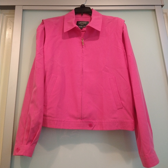 Ralph Lauren Pink Silk Jacket - Picture 1 of 9